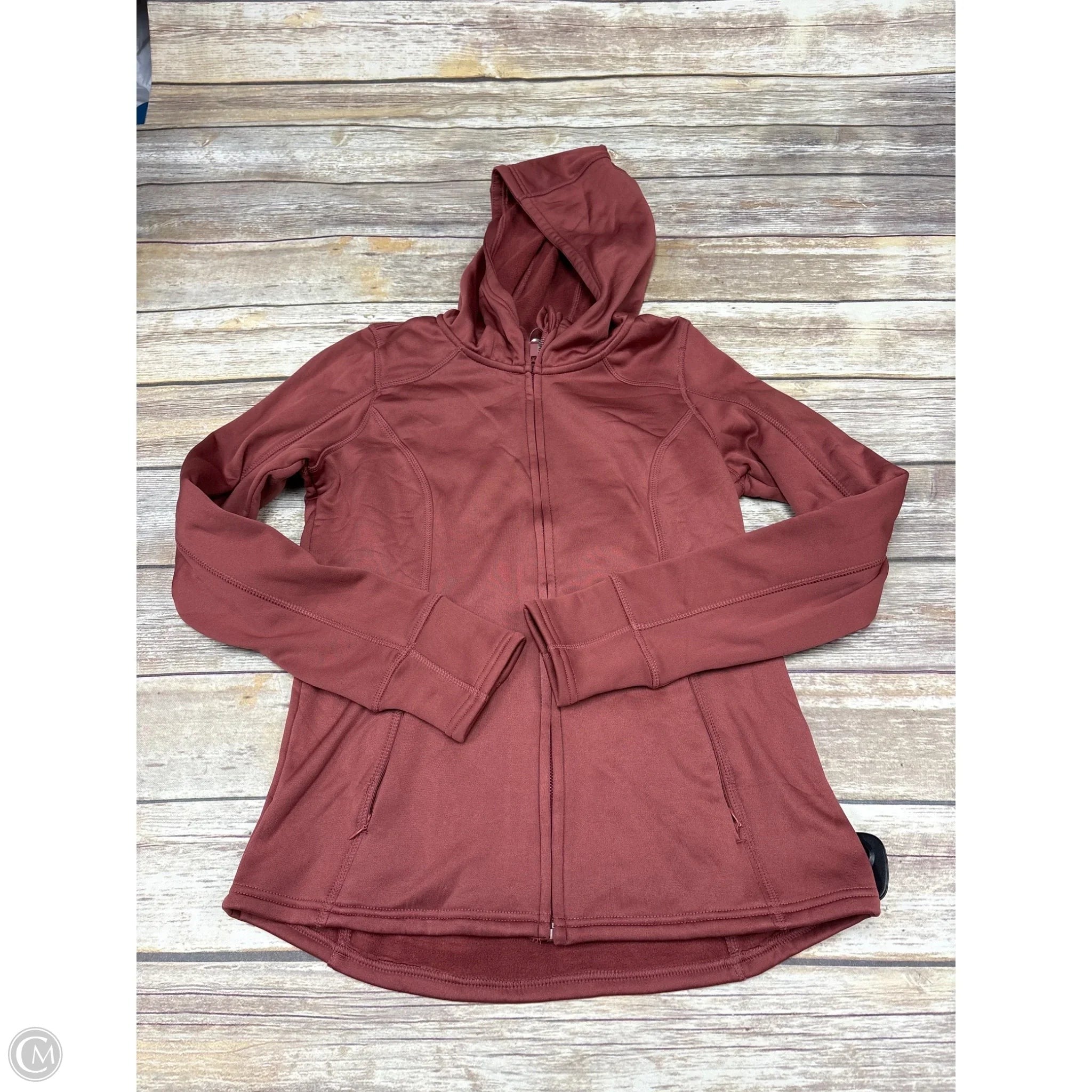 Athletic Jacket By 90 Degrees By Reflex In Brown, Size: M