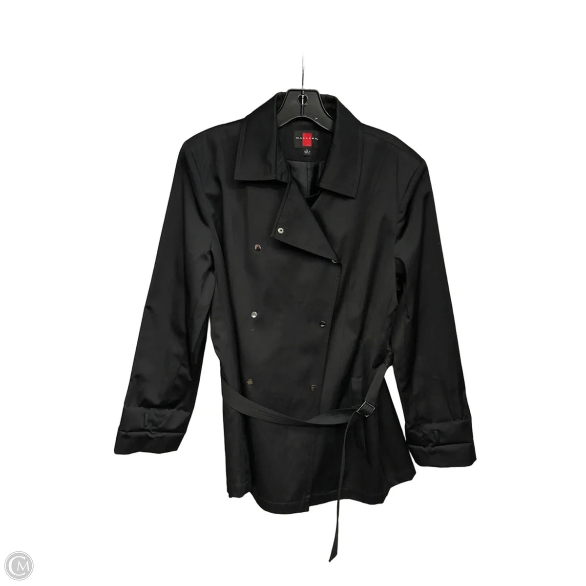 Jacket Windbreaker By Gallery In Black, Size: L