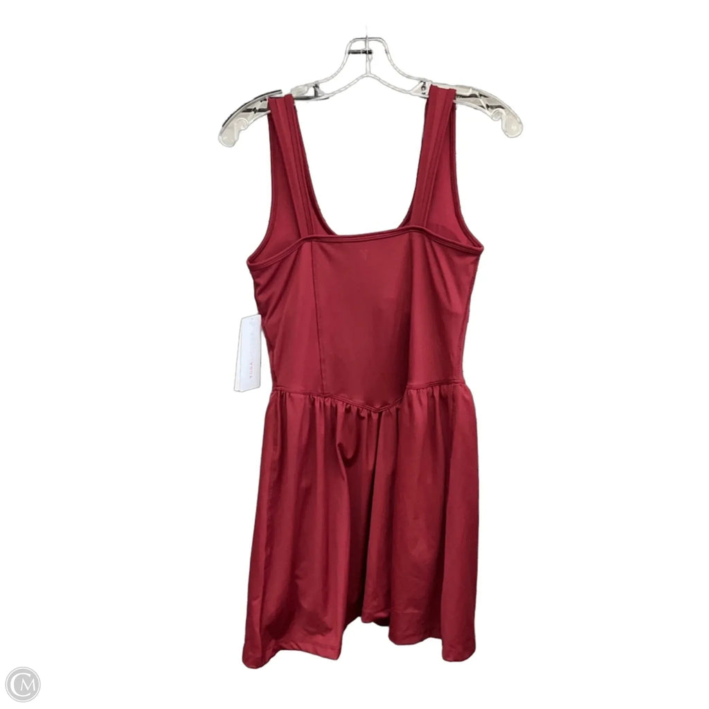 Athletic Dress By Yogalicious In Maroon, Size: M