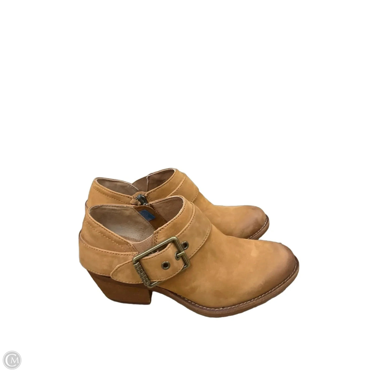 Boots Ankle Heels By Sofft In Brown, Size: 7