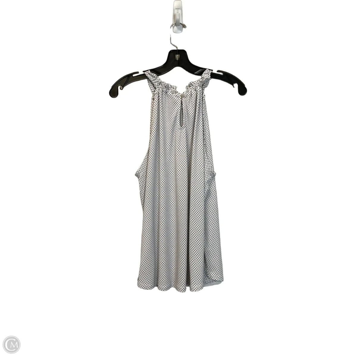 Top Sleeveless By Adrianna Papell In Black & White, Size: M