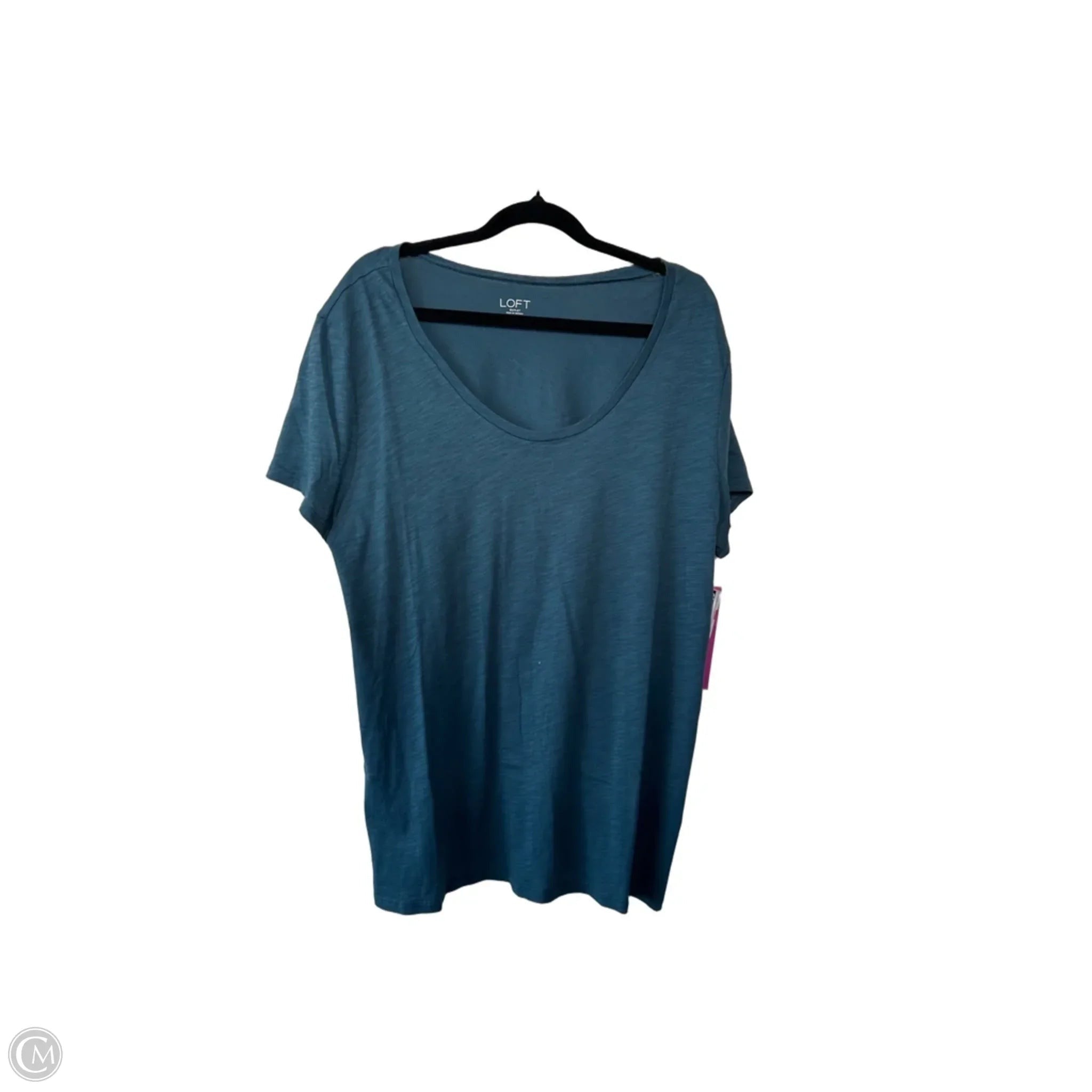 Top Short Sleeve Basic By Loft In Blue, Size: Xl