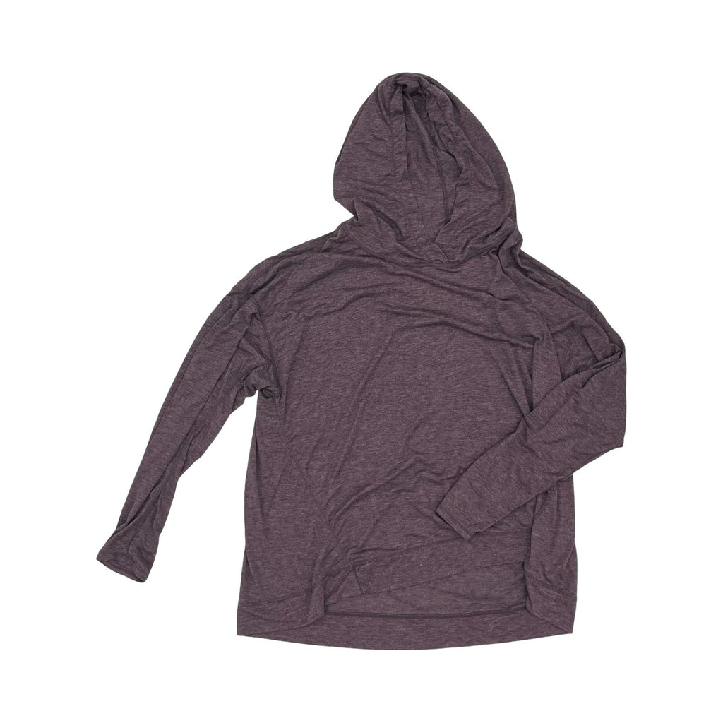 Athletic Top Ls Hoodie By 90 Degrees By Reflex In Purple, Size:1X