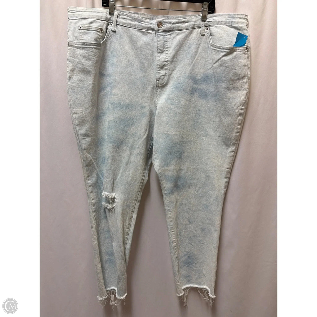Jeans Straight By Crown And Ivy In Blue Denim, Size: 22