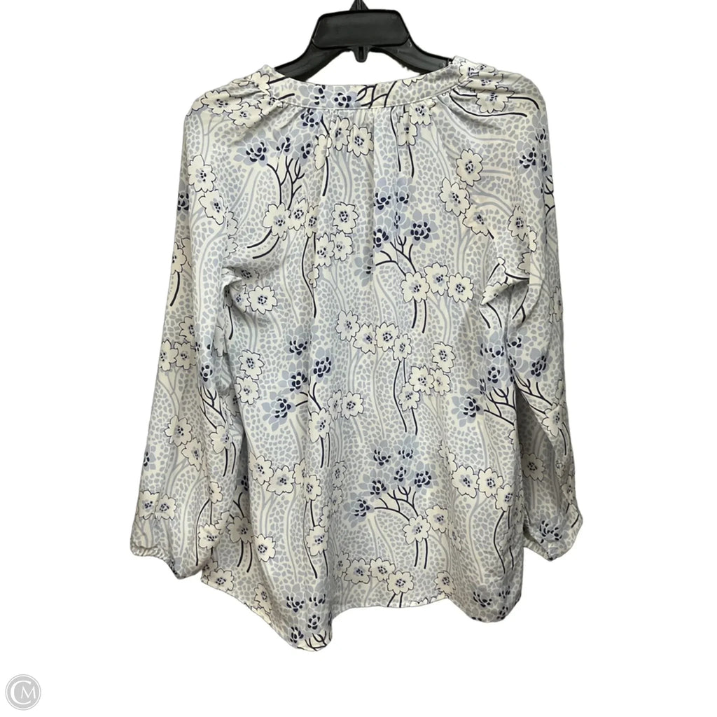 Blouse Long Sleeve By Spartina In Floral Print, Size: Xl