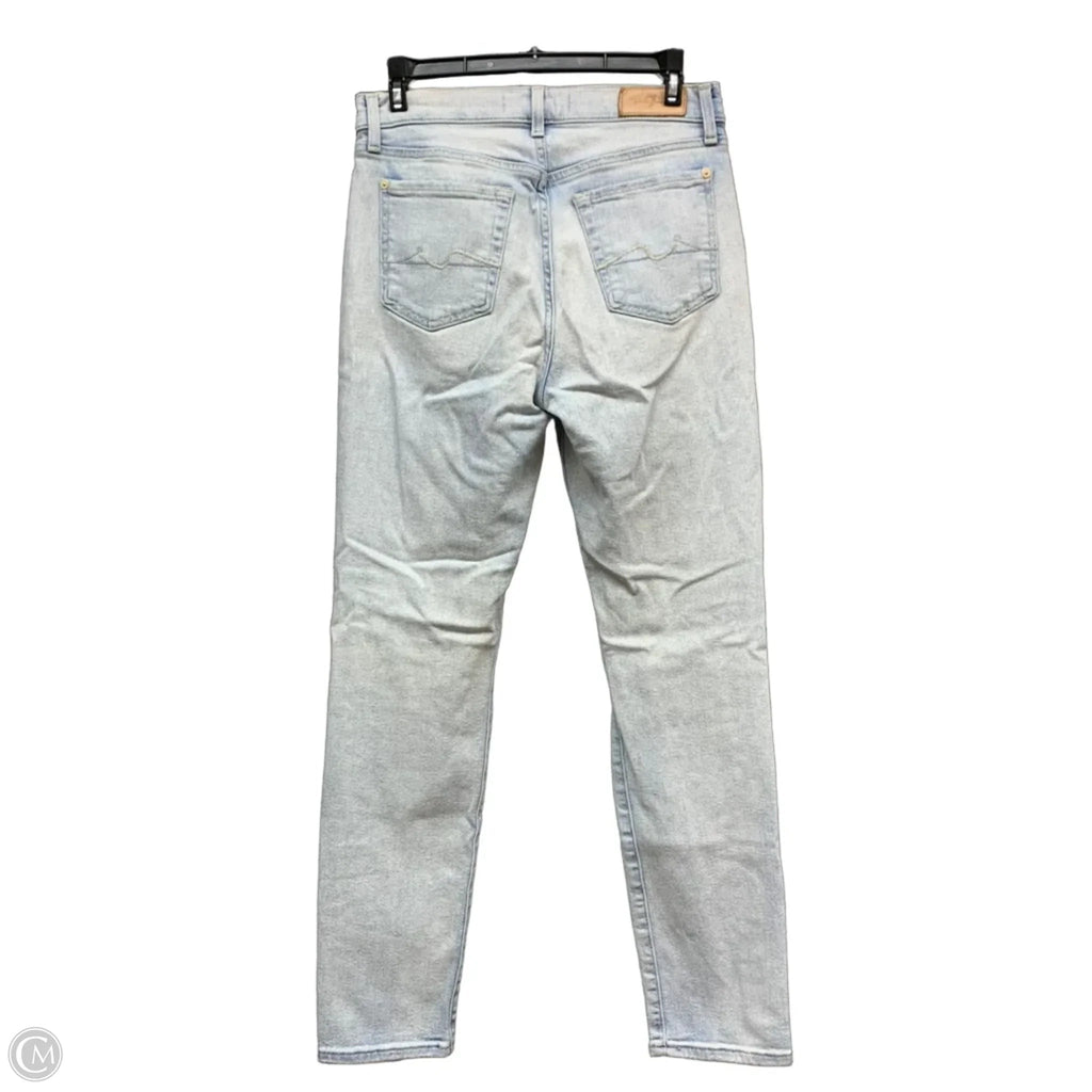 Jeans Skinny By 7 For All Mankind In Blue Denim, Size: 0