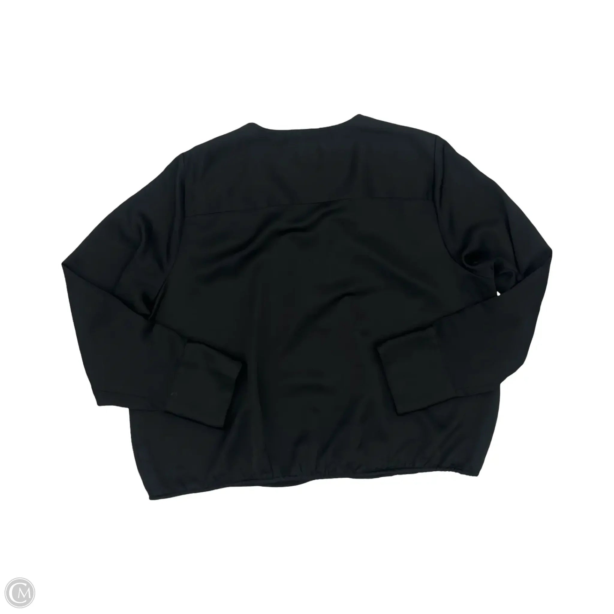 Blouse Long Sleeve By A New Day In Black, Size: Xxl