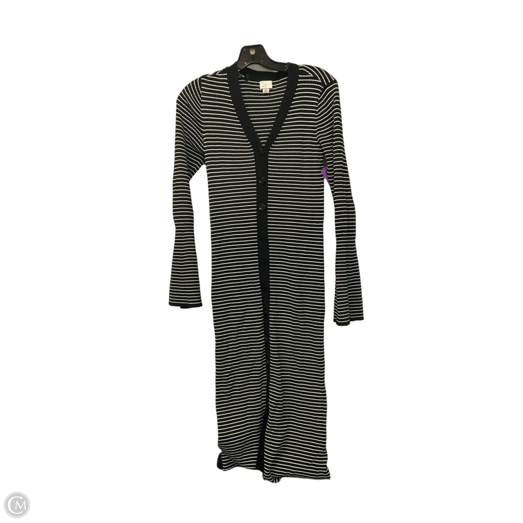Dress Casual Maxi By A New Day In Black & White, Size: Xs