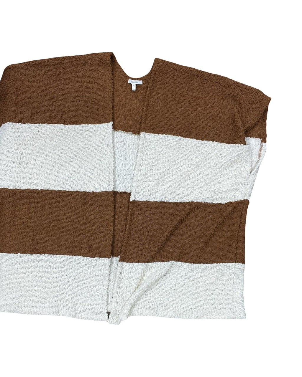 Sweater Cardigan By Maurices In Brown & Cream, Size:L