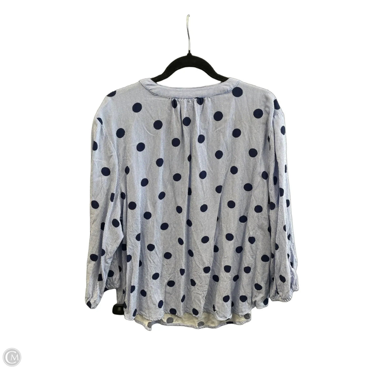 Top Long Sleeve By St Johns Bay In Polkadot Pattern, Size: 2x