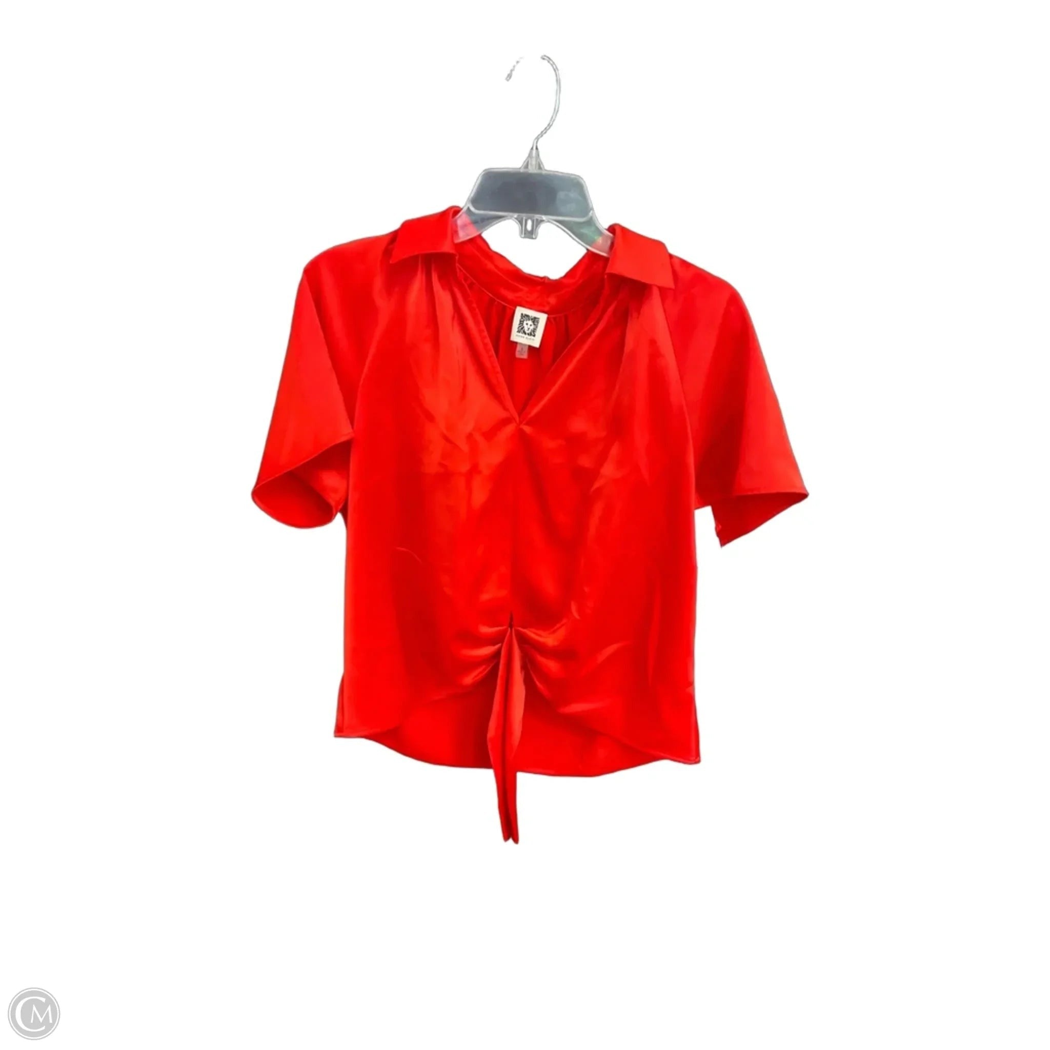 Top Short Sleeve By Anne Klein In Orange, Size: S