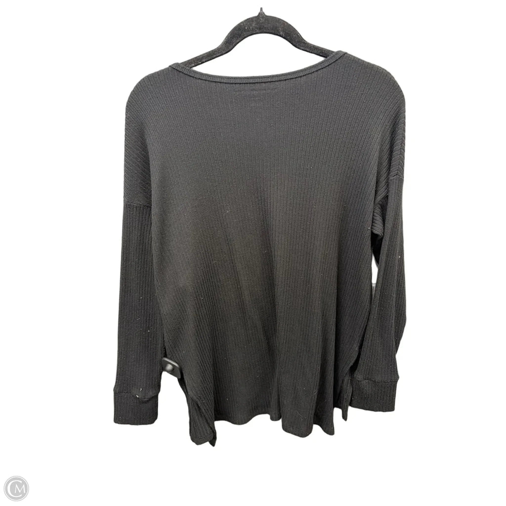 Top Long Sleeve By American Eagle In Black, Size: S
