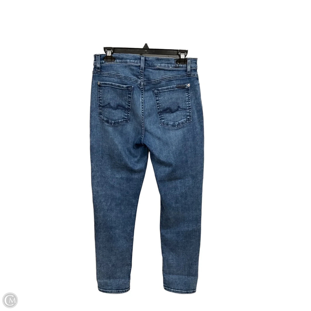 Jeans Skinny By 7 For All Mankind In Blue Denim, Size: 4