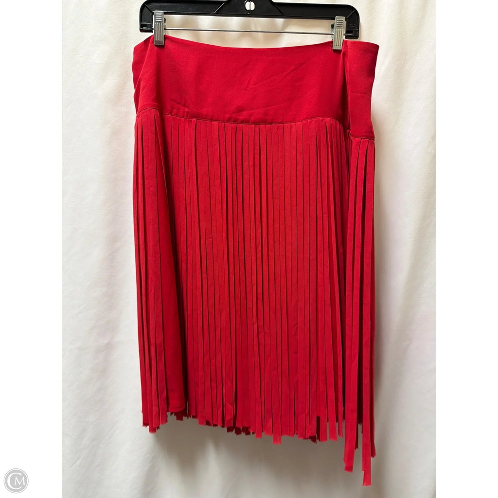 Skirt Midi By Lane Bryant In Red, Size: Xl