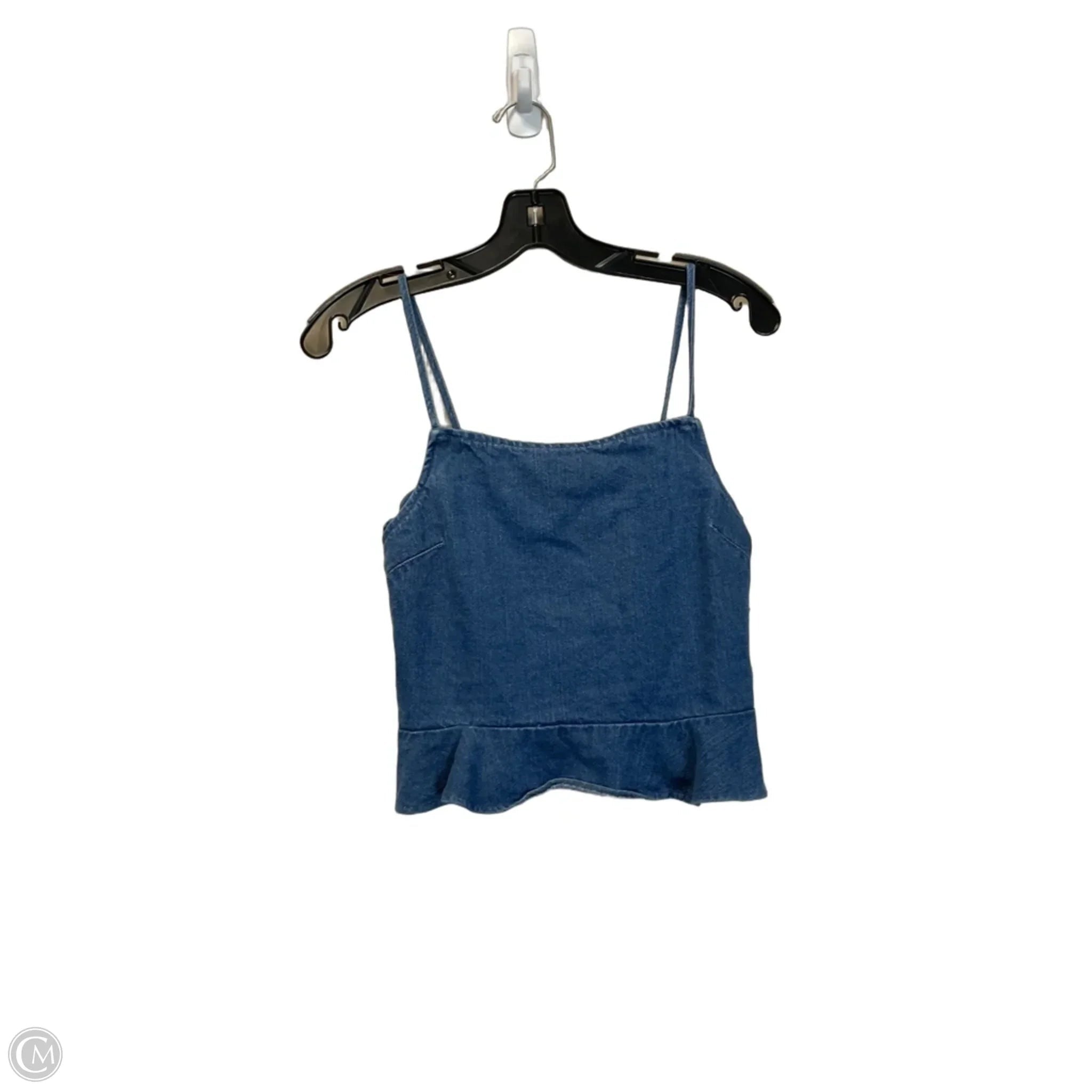 Top Sleeveless By American Eagle In Blue Denim, Size: M