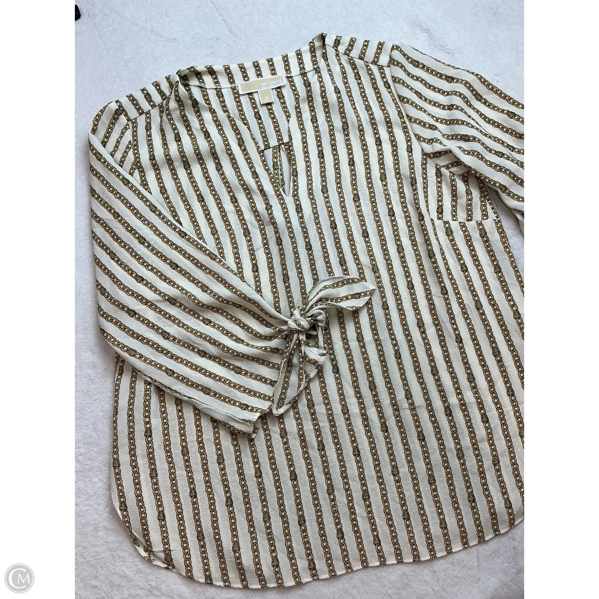 Top Long Sleeve By Michael By Michael Kors In Cream, Size: M