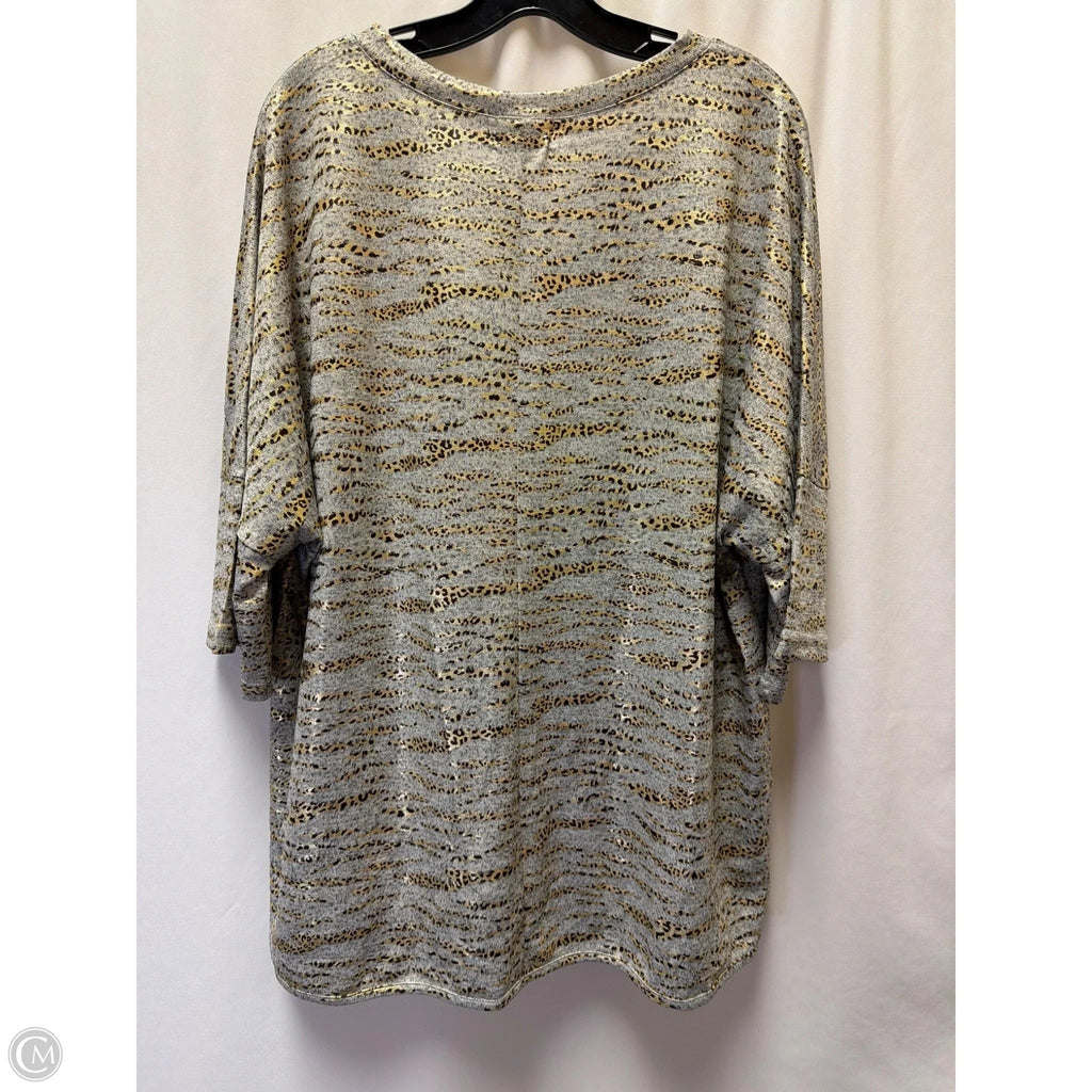 Top Long Sleeve By Clothes Mentor In Grey, Size: L