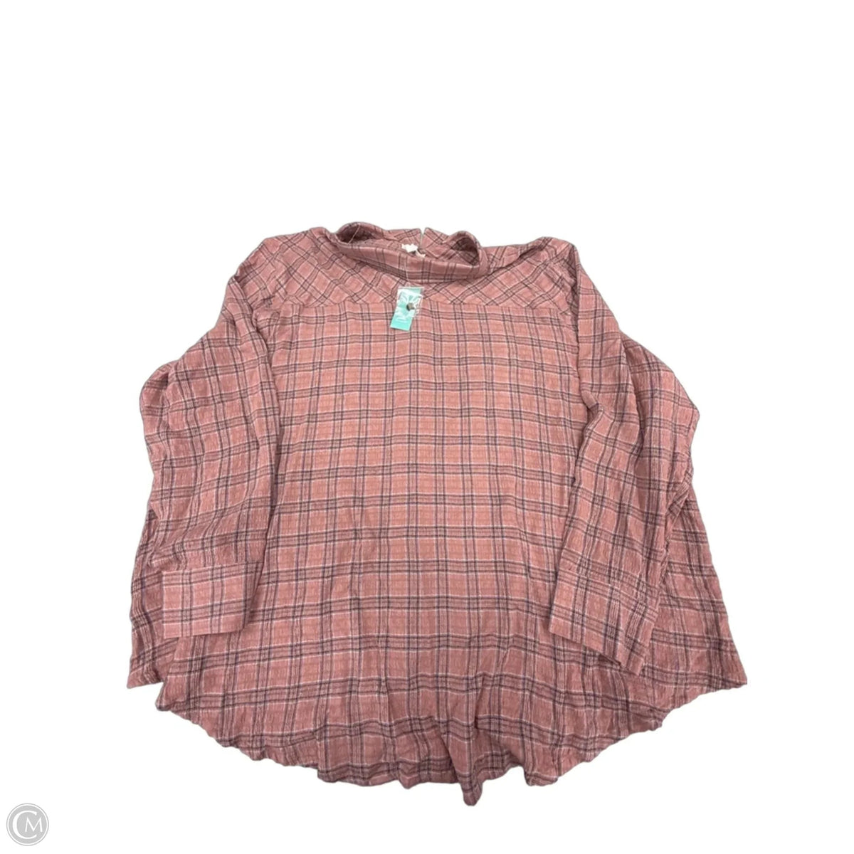 Top Long Sleeve By Maurices In Plaid Pattern, Size: 3x