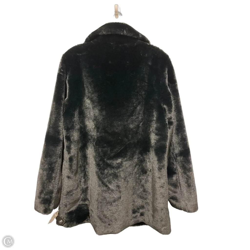 Coat Faux Fur & Sherpa By Cma In Black, Size: M