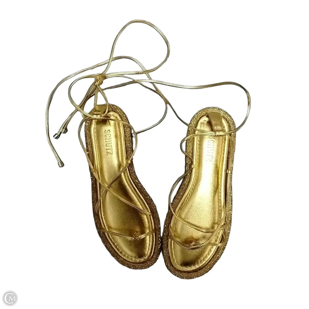 Sandals Flats By Schutz In Gold, Size: 8