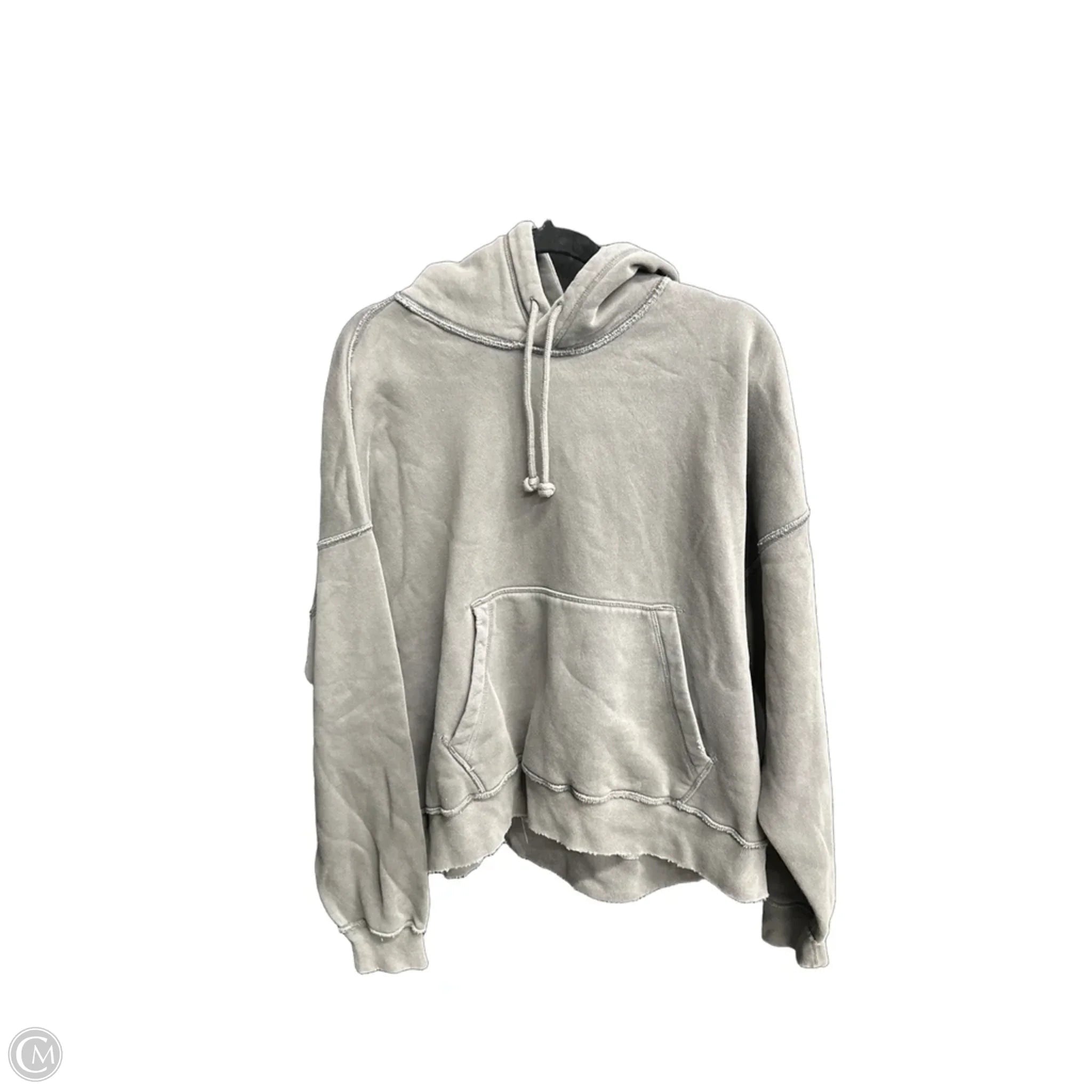 Sweatshirt Hoodie By Abercrombie And Fitch In Grey, Size: S