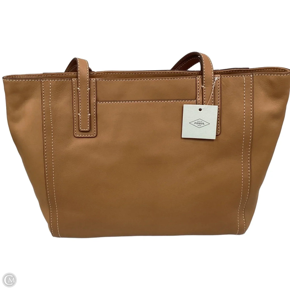 Handbag Leather By Fossil, Size: Large