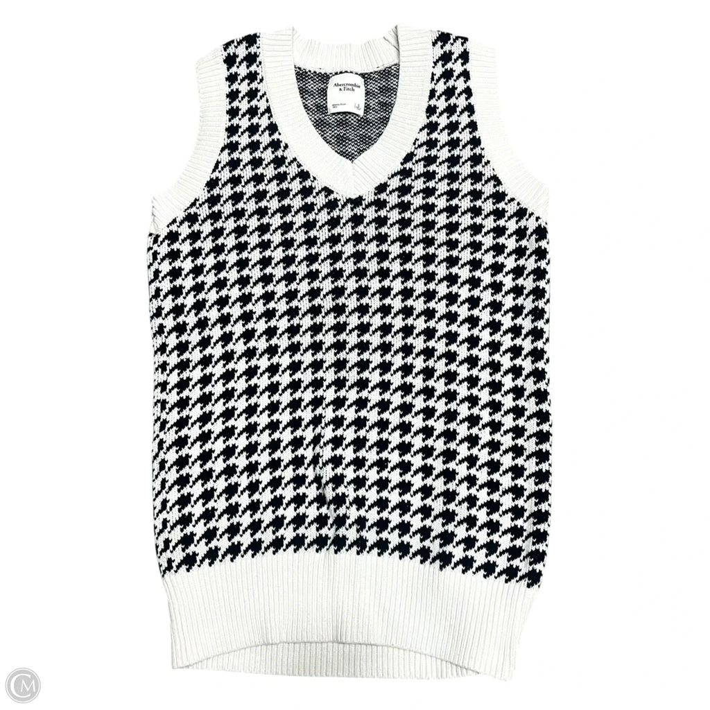 Vest Sweater By Abercrombie And Fitch In Black & White, Size: S