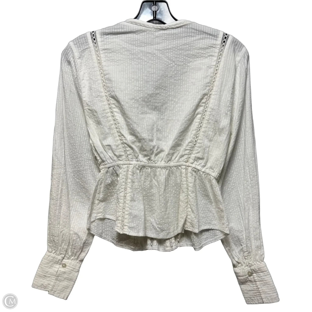 Top Long Sleeve By Abercrombie And Fitch In White, Size: Xs