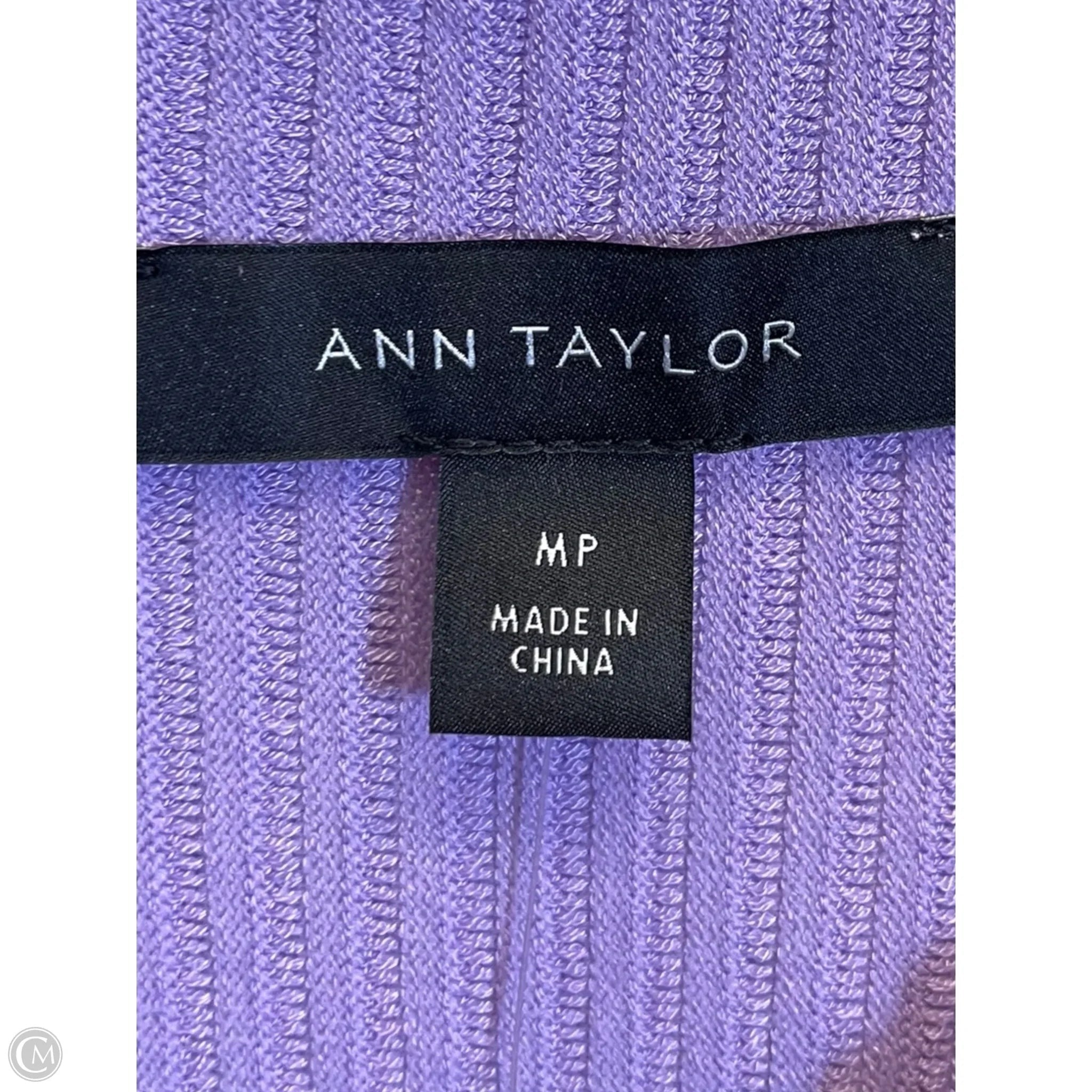 Dress Casual Midi By Ann Taylor In Purple, Size: Mp