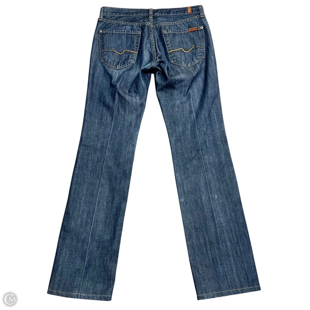 Jeans Straight By 7 For All Mankind In Blue Denim, Size: 6