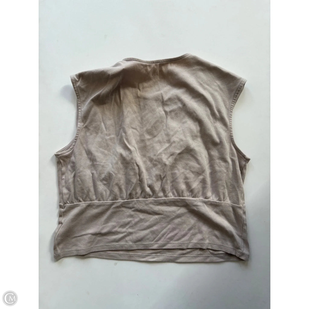 Blouse Sleeveless By A New Day In Tan, Size: L