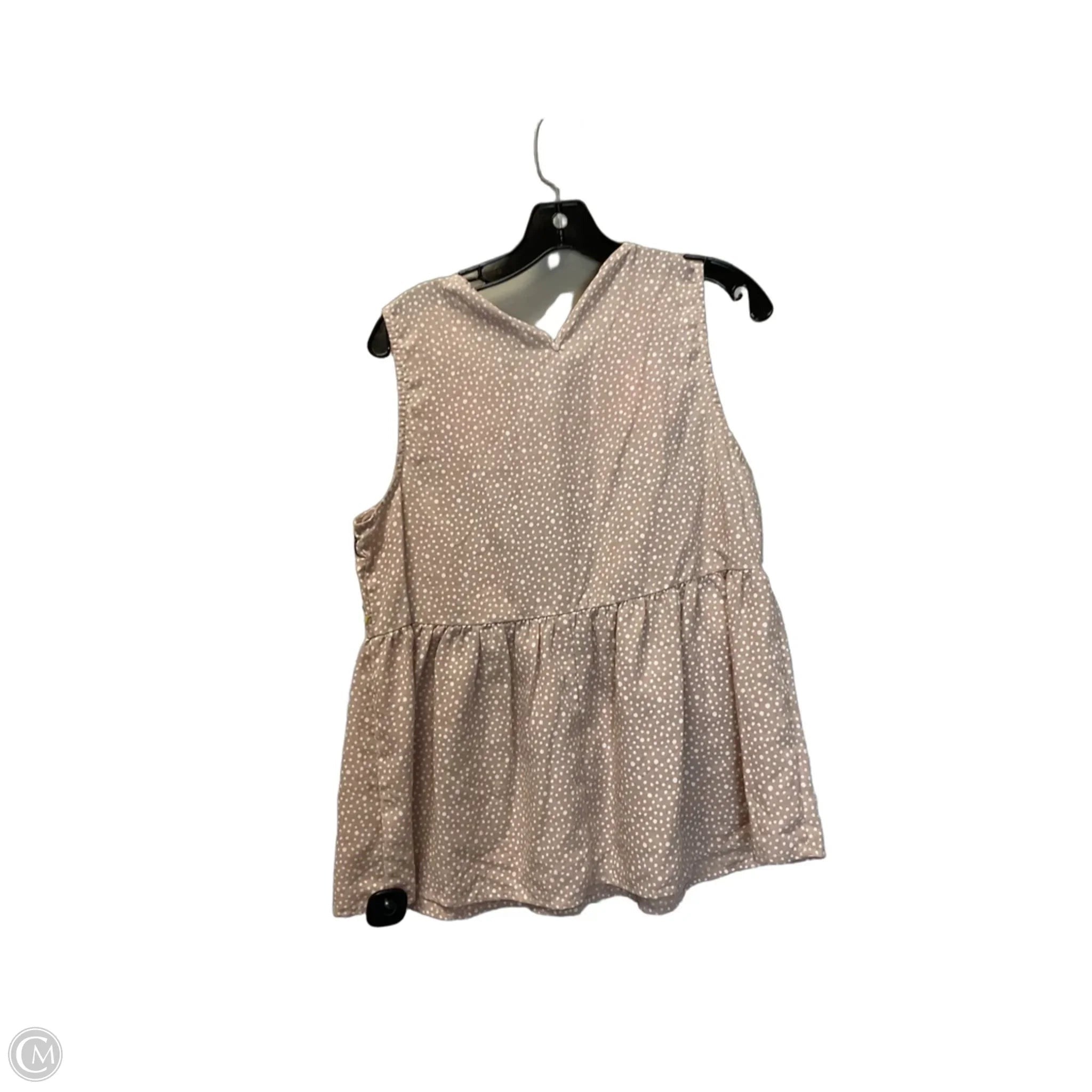 Top Sleeveless By Almost Pink In Cream, Size: S