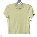 Athletic Top Short Sleeve By New Balance In Yellow, Size: S