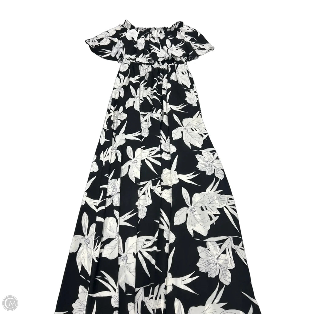 Dress Casual Midi By Mumu In Black & White, Size: L