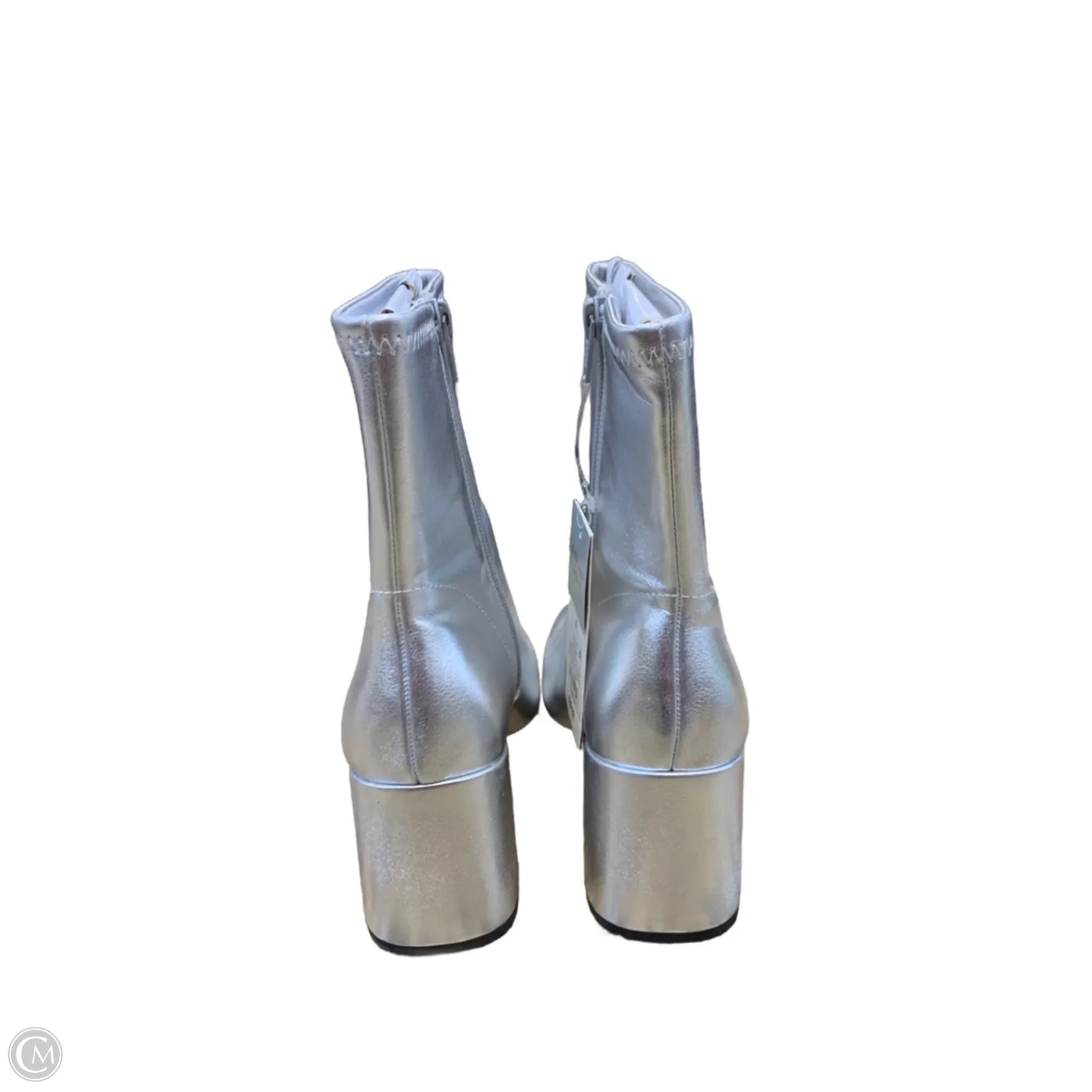 Boots Ankle Heels By A New Day In Silver, Size: 6