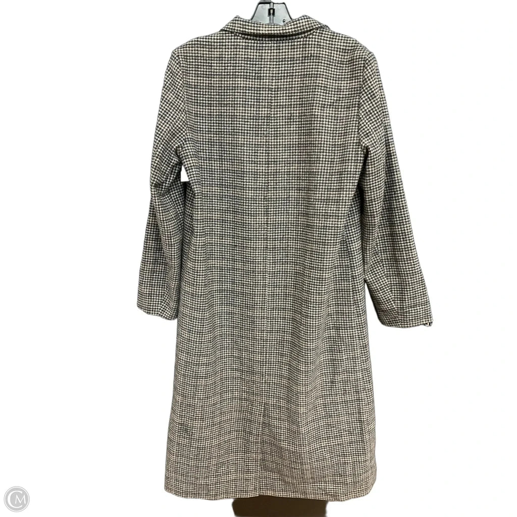 Coat Wool By Evereve In Plaid Pattern, Size: S