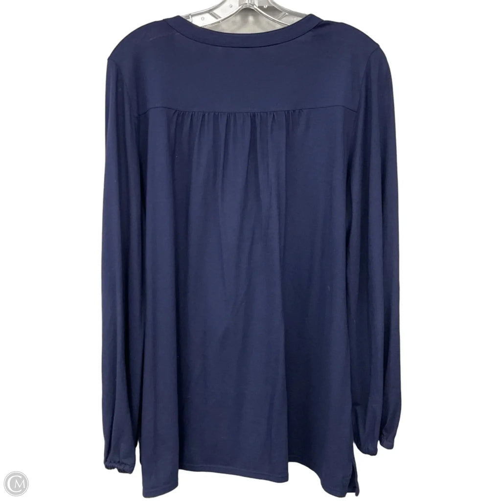 Top Long Sleeve Designer By Lilly Pulitzer In Blue, Size: Xl
