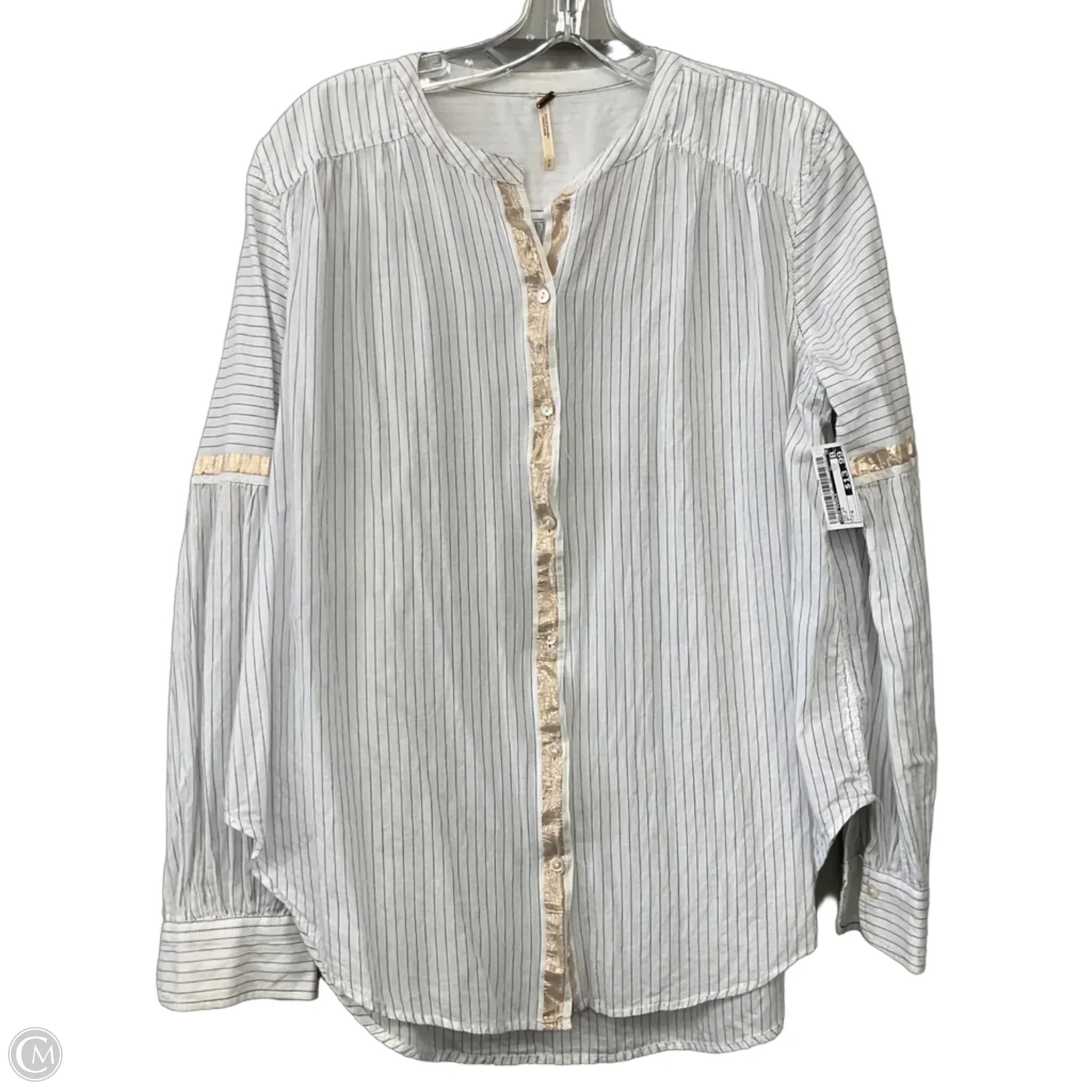 Top Long Sleeve By Free People In White, Size: S