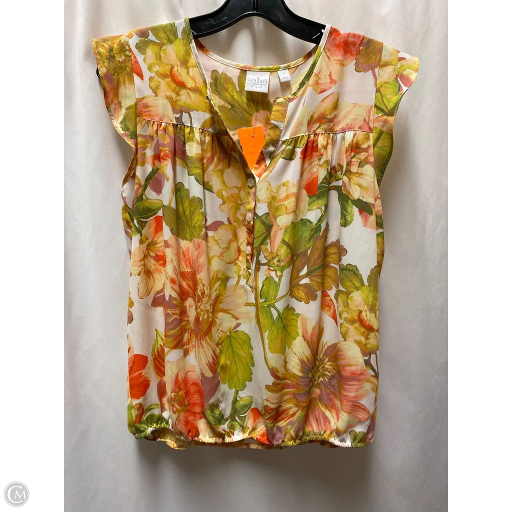 Top Short Sleeve By Soho Apparel In Yellow, Size: S