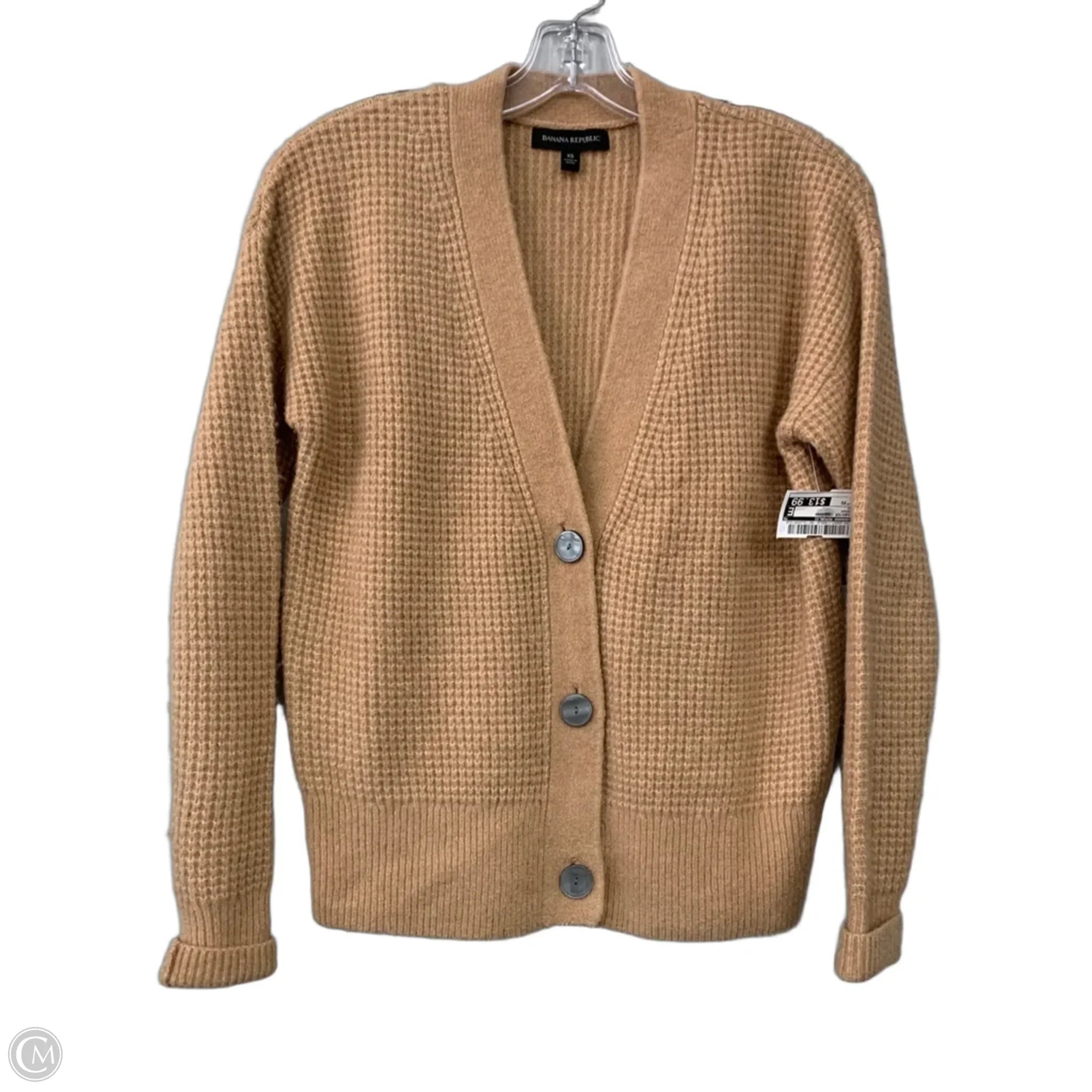 Sweater Cardigan By Banana Republic In Brown, Size: Xs