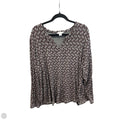 Top Long Sleeve By Liz Claiborne In Grey & Purple, Size: 2x