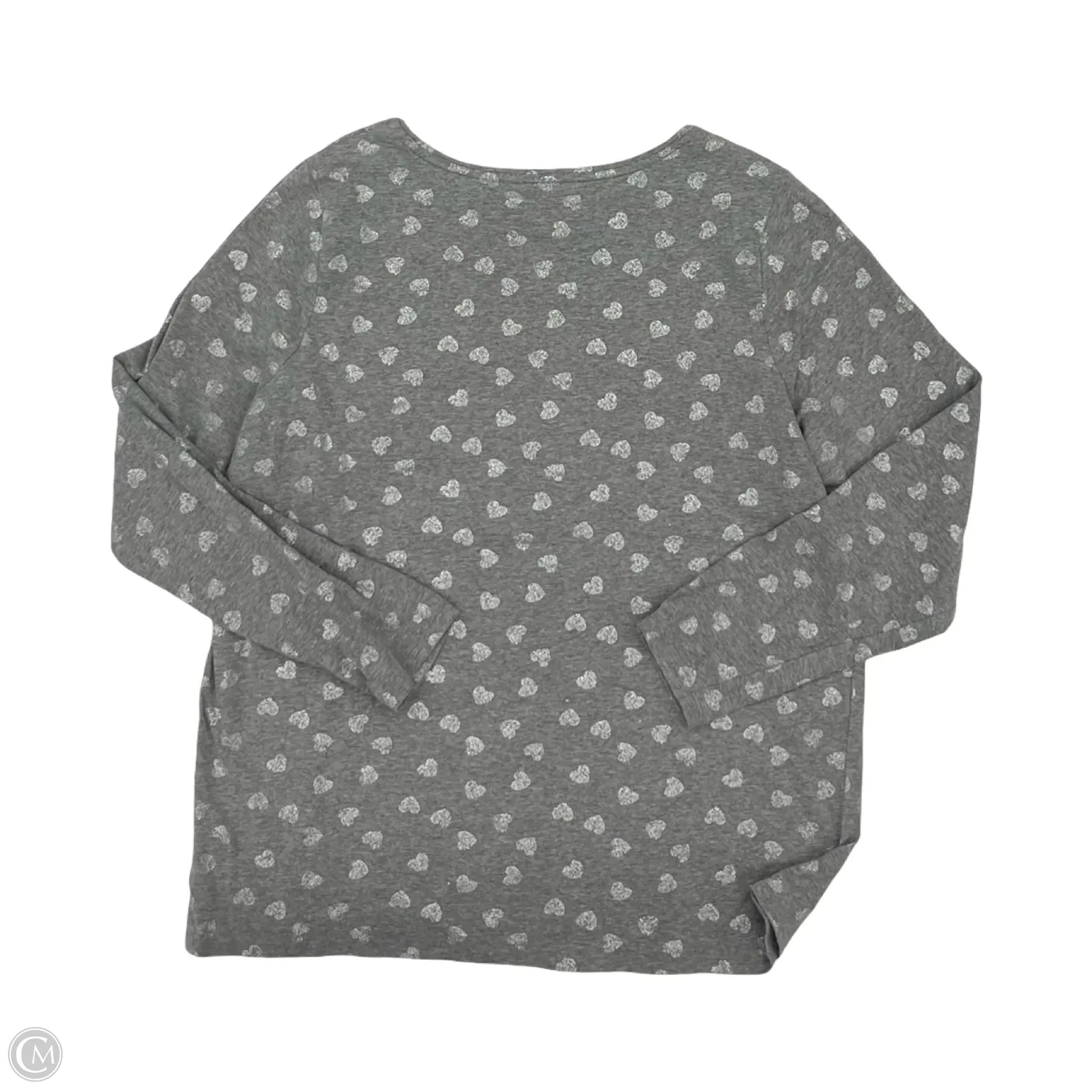 Top Long Sleeve By Talbots In Grey, Size: 1x