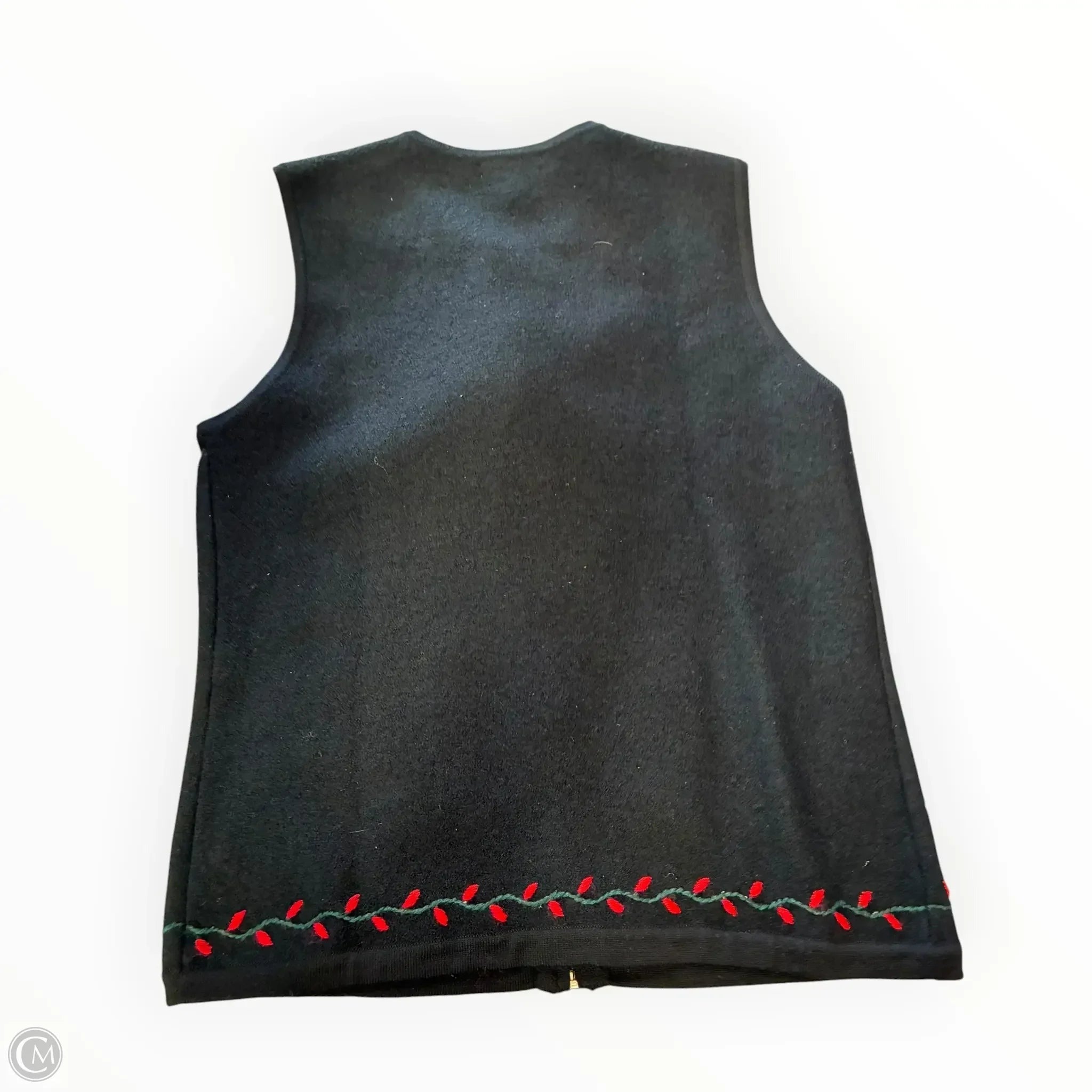 Vest Sweater By Charter Club In Black, Size: M