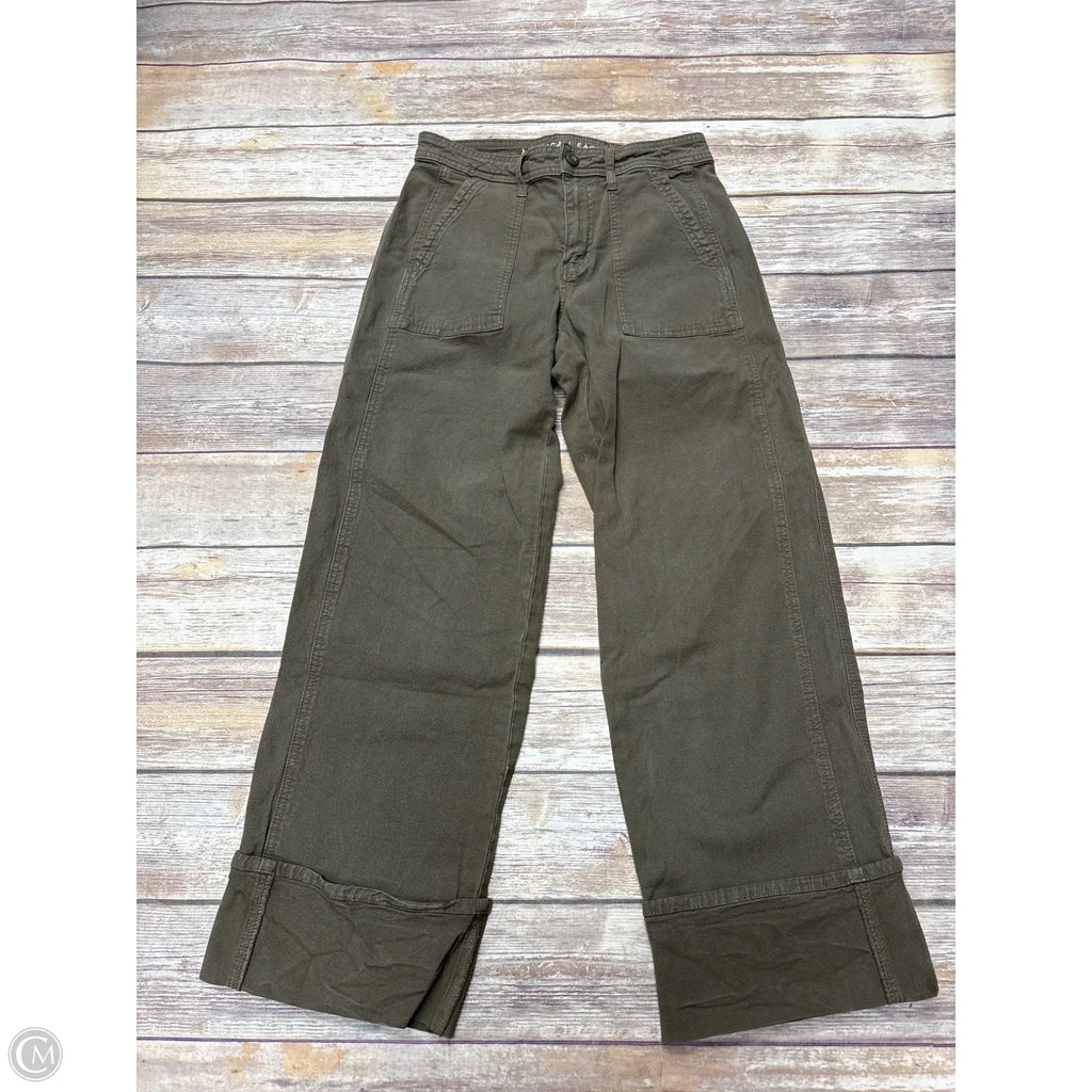 Jeans Wide Leg By American Eagle In Green Denim, Size: 2