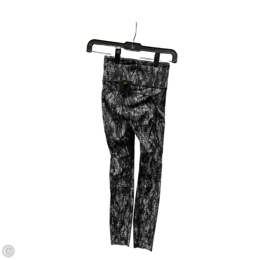 Athletic Leggings By Lululemon In Black & White, Size: 0