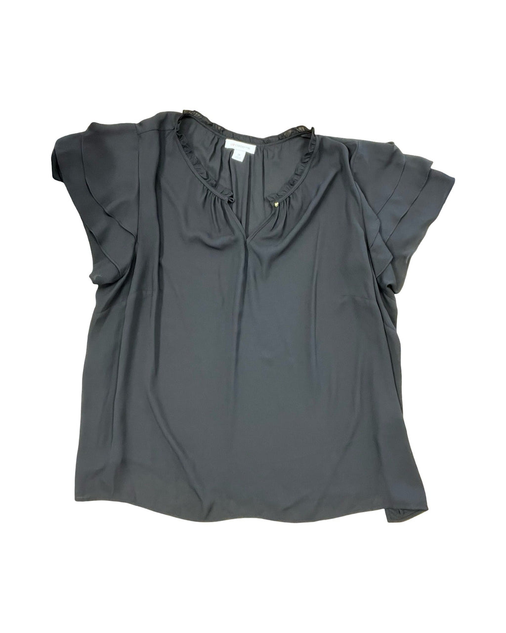 Blouse Ss By Liz Claiborne In Black, Size:3X