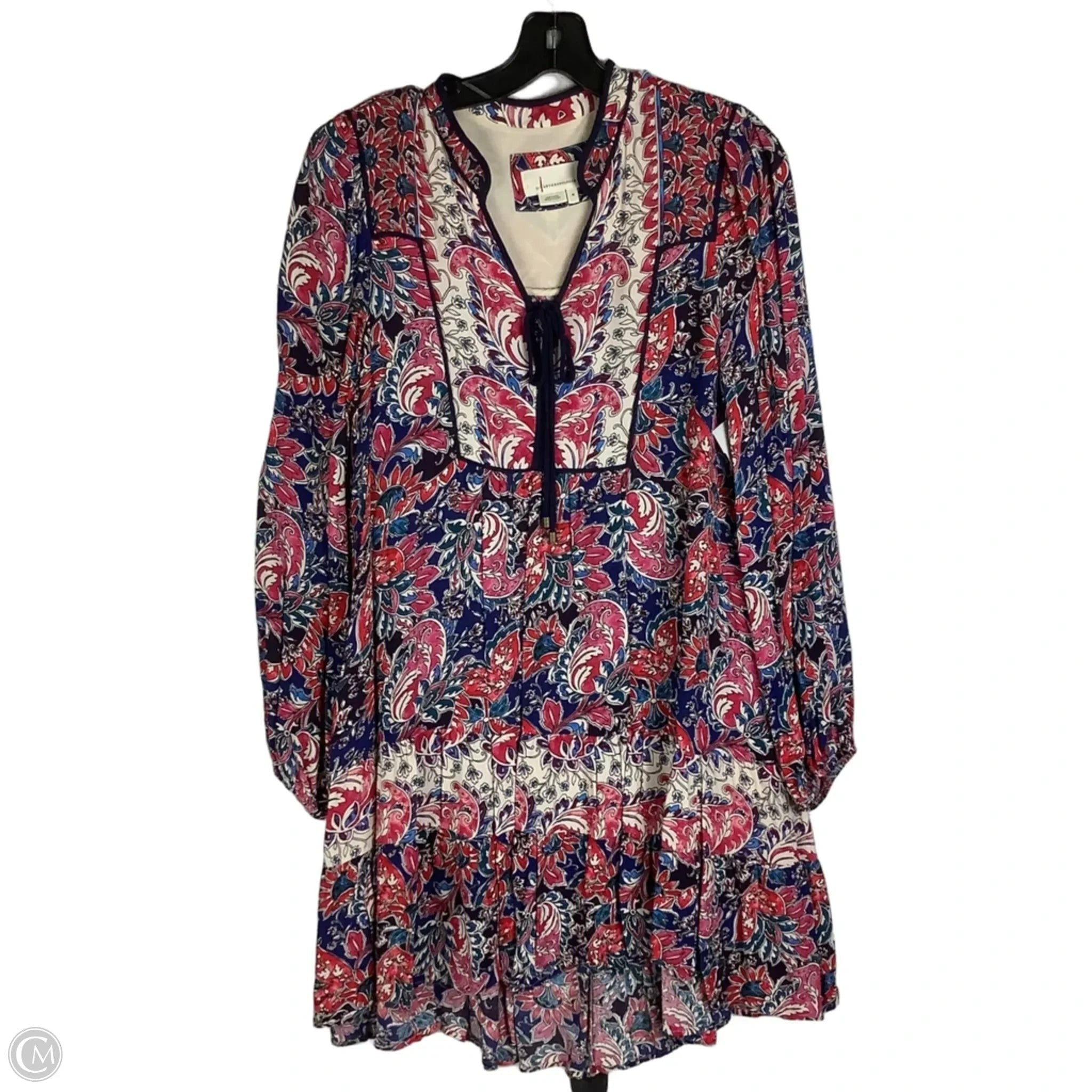 Dress Casual Short By Anthropologie In Blue & Red, Size: M