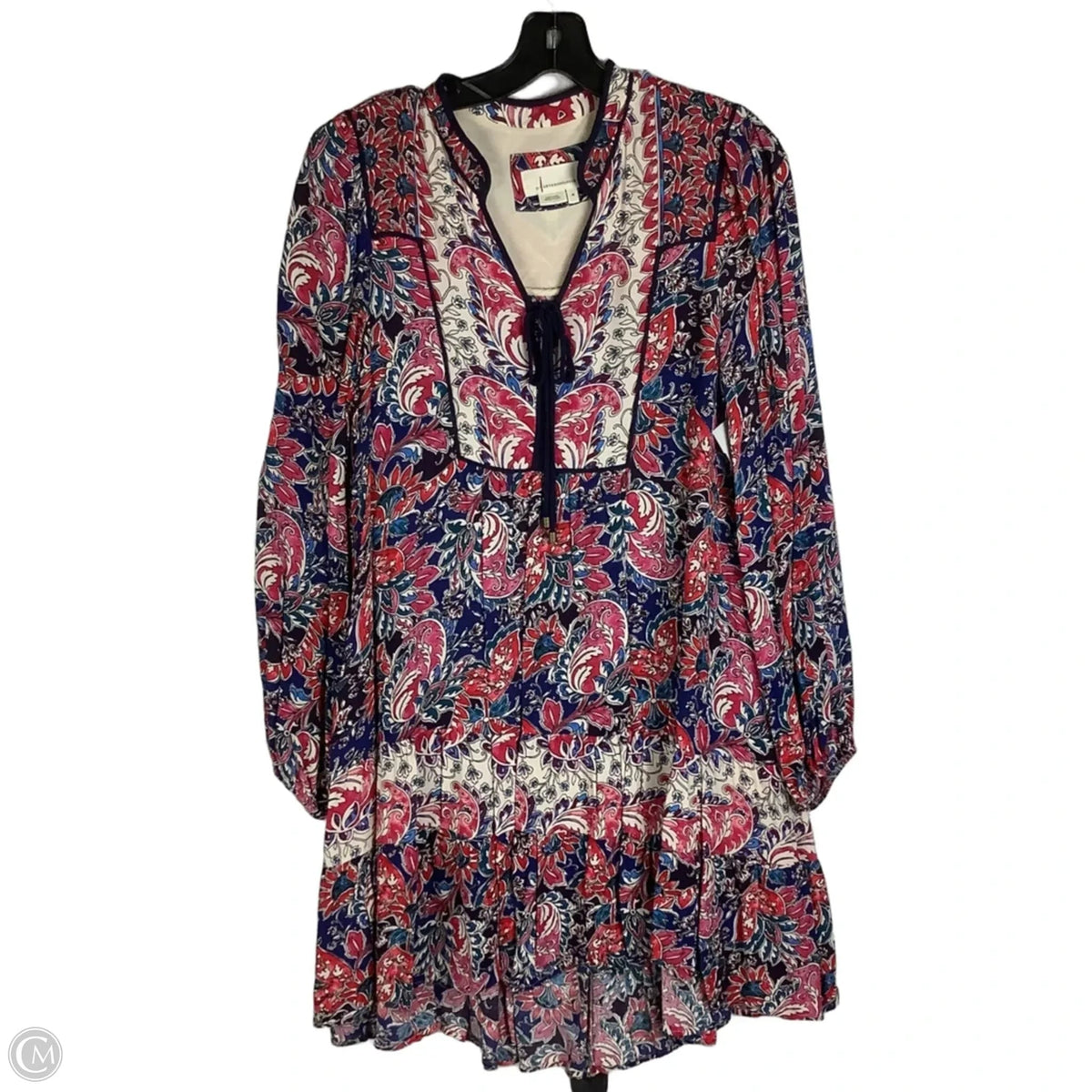 Dress Casual Short By Anthropologie In Blue & Red, Size: M