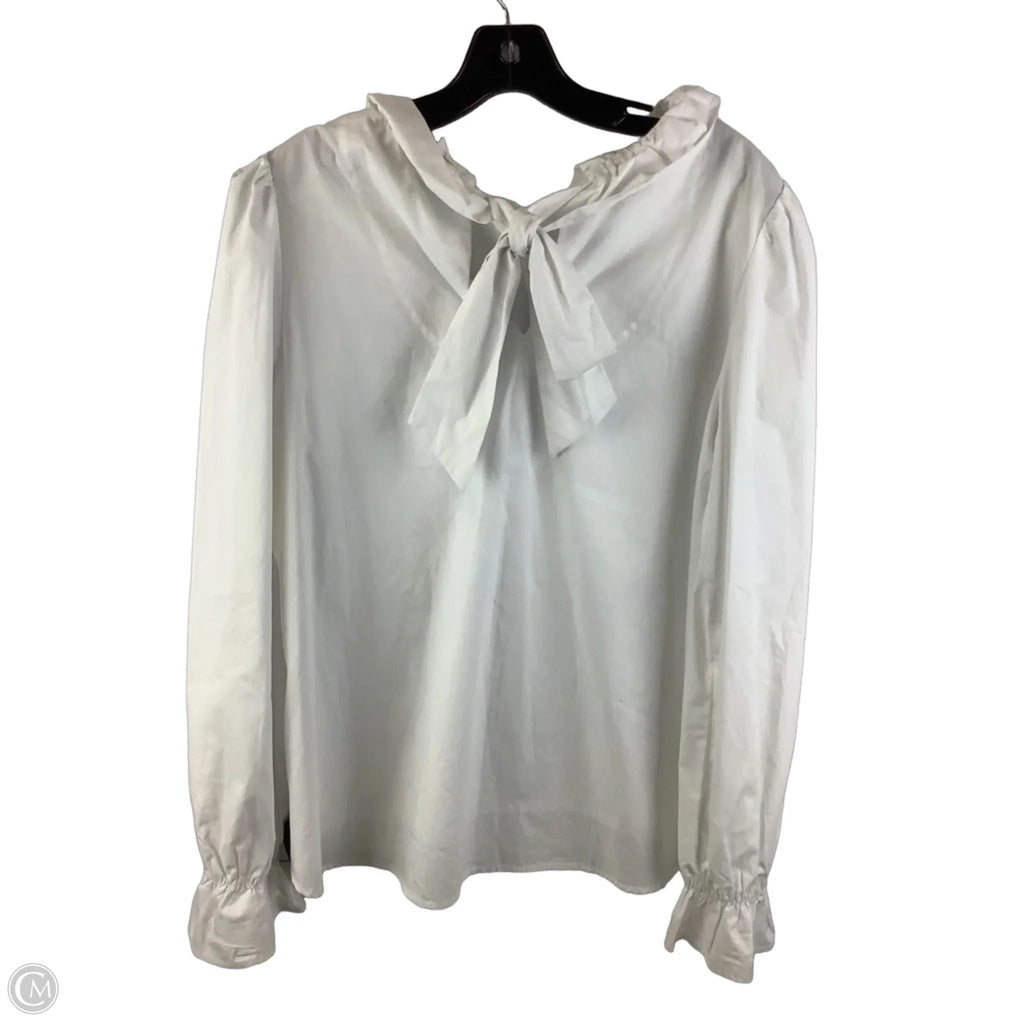 Top Long Sleeve By Mazik In White, Size: L