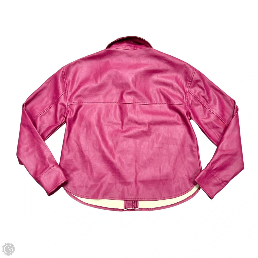 Jacket Shirt By 7 For All Mankind In Purple, Size: S